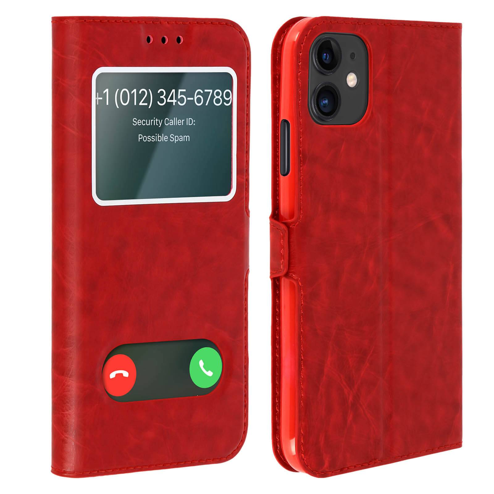 Housse pour iPhone 11 Protection Double Fenêtre Fonction Support-0