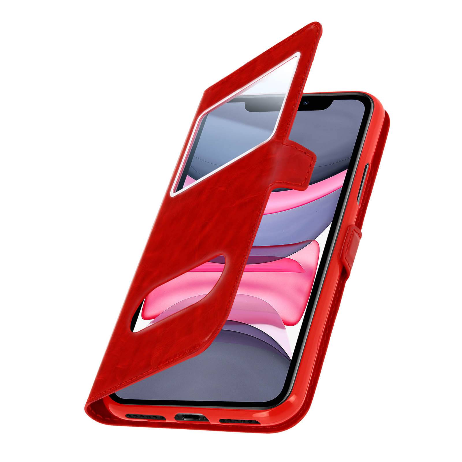 Housse pour iPhone 11 Protection Double Fenêtre Fonction Support-1