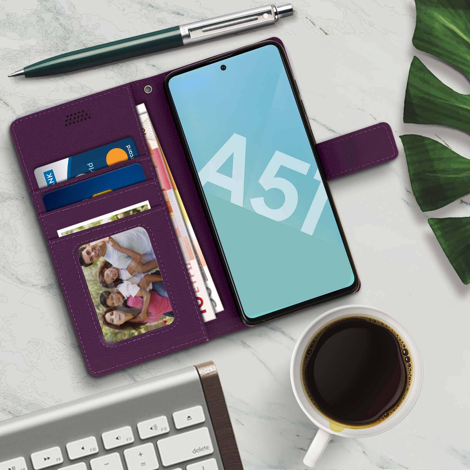 Housse pour Samsung Galaxy A51 Étui Porte carte Support Vidéo et Dragonne-2