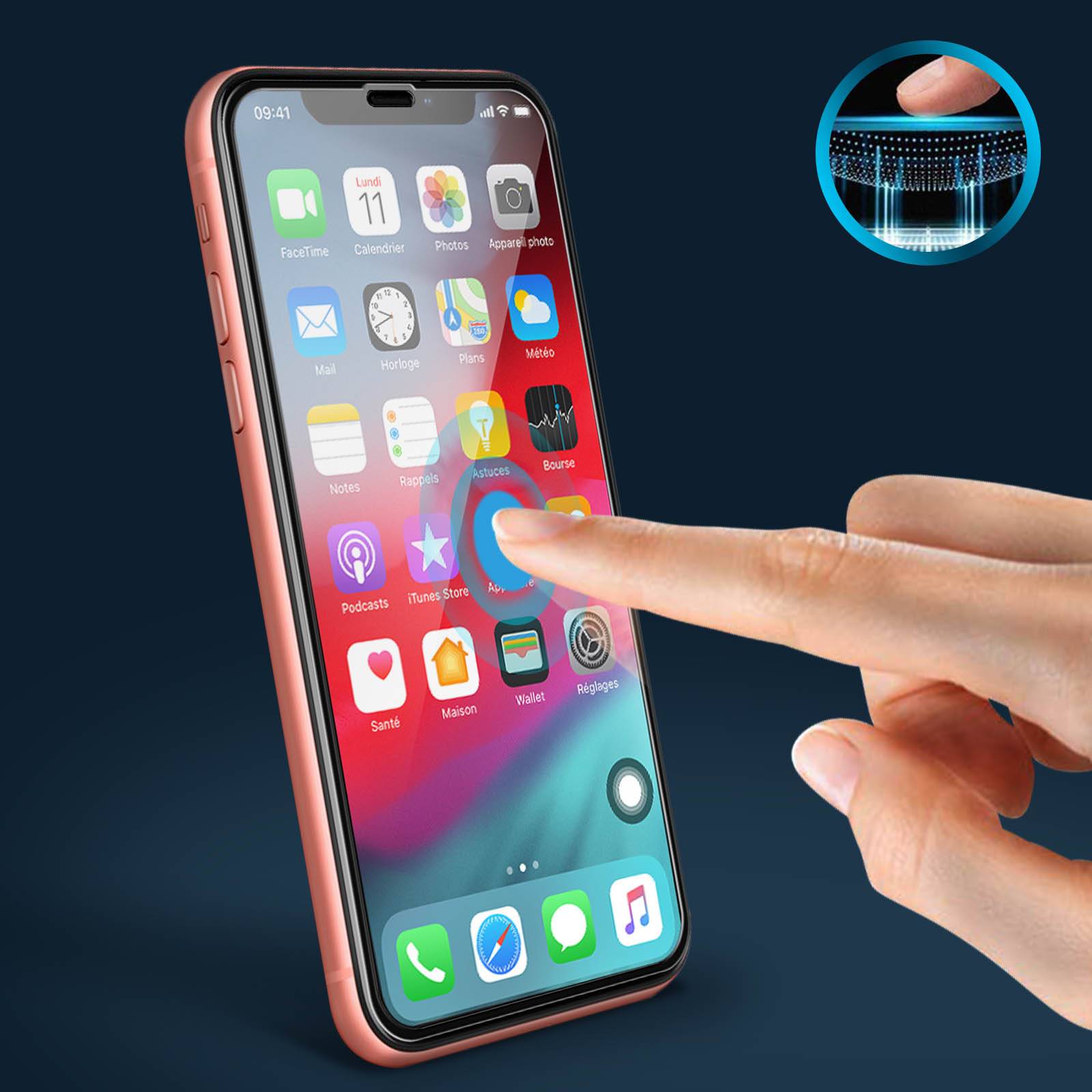 Film Écran iPhone XR Verre Trempé 9H Biseauté-4