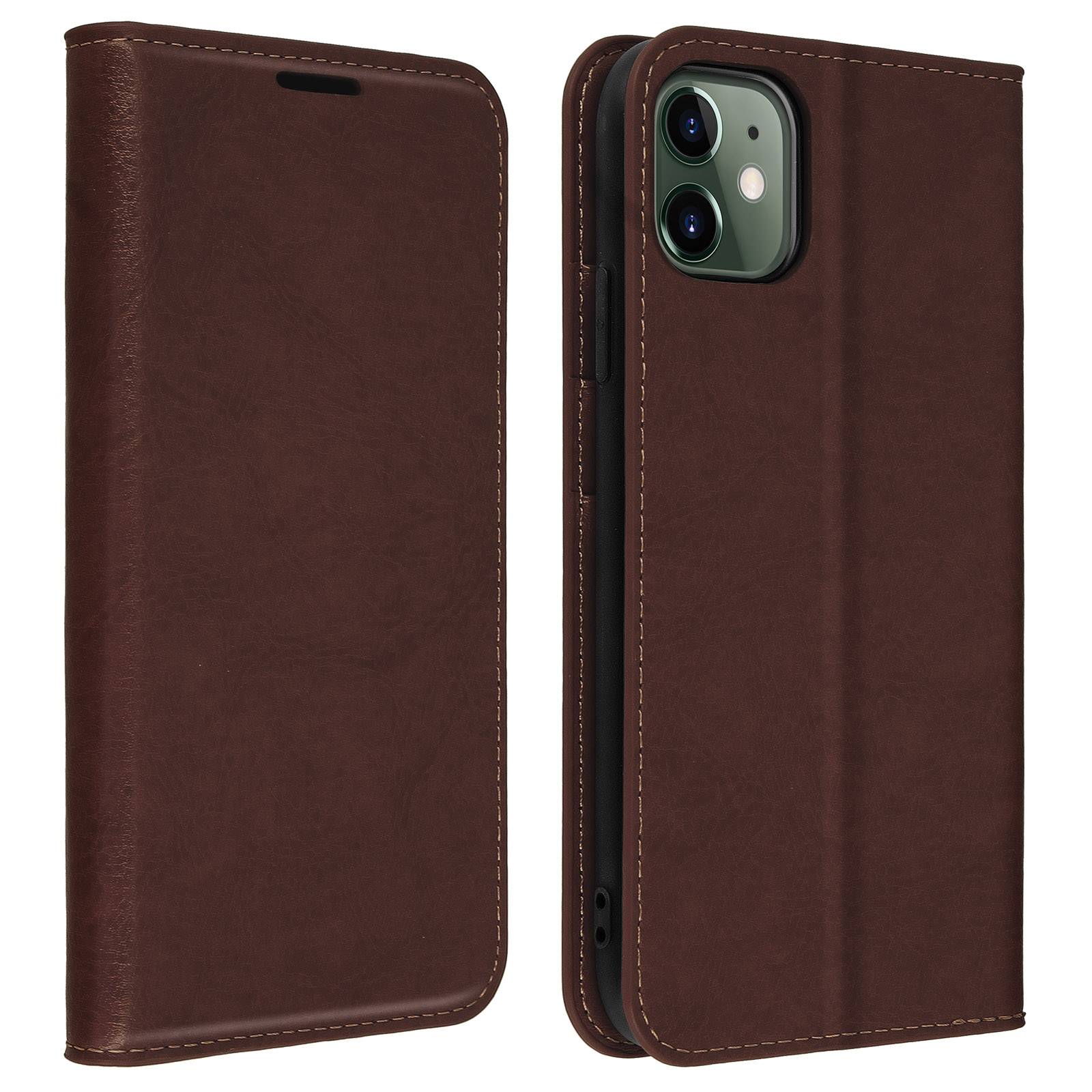 Étui pour iPhone 11 Folio Cuir Véritable Porte cartes Support Vidéo-0