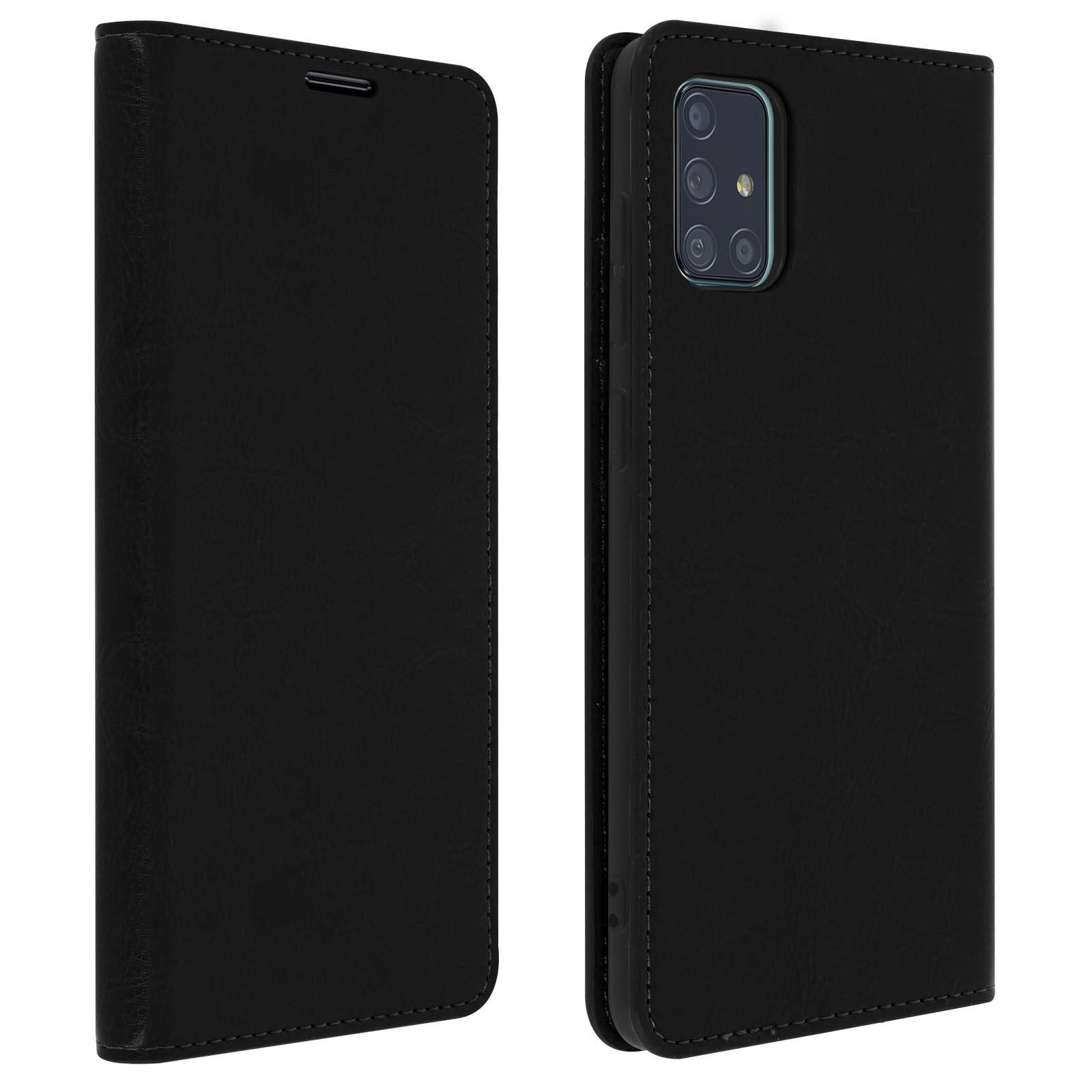 Étui pour Samsung Galaxy A51 Cuir Véritable Porte cartes Support Vidéo-0