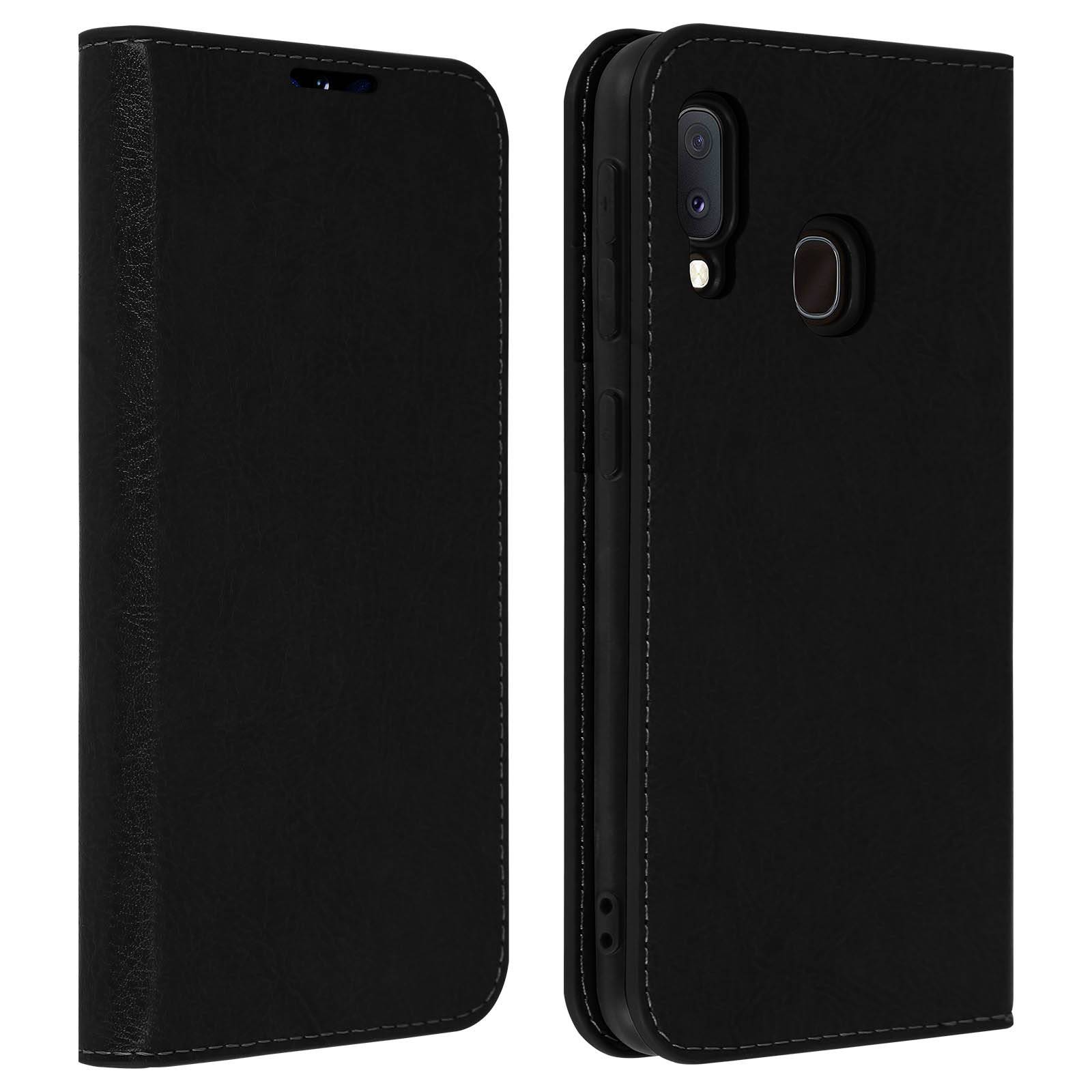 Étui pour Samsung Galaxy A20e Folio Cuir Véritable Porte cartes Support Vidéo-0