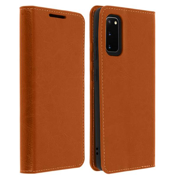 Étui pour Samsung Galaxy S20 Folio Cuir Véritable Porte cartes Support Vidéo