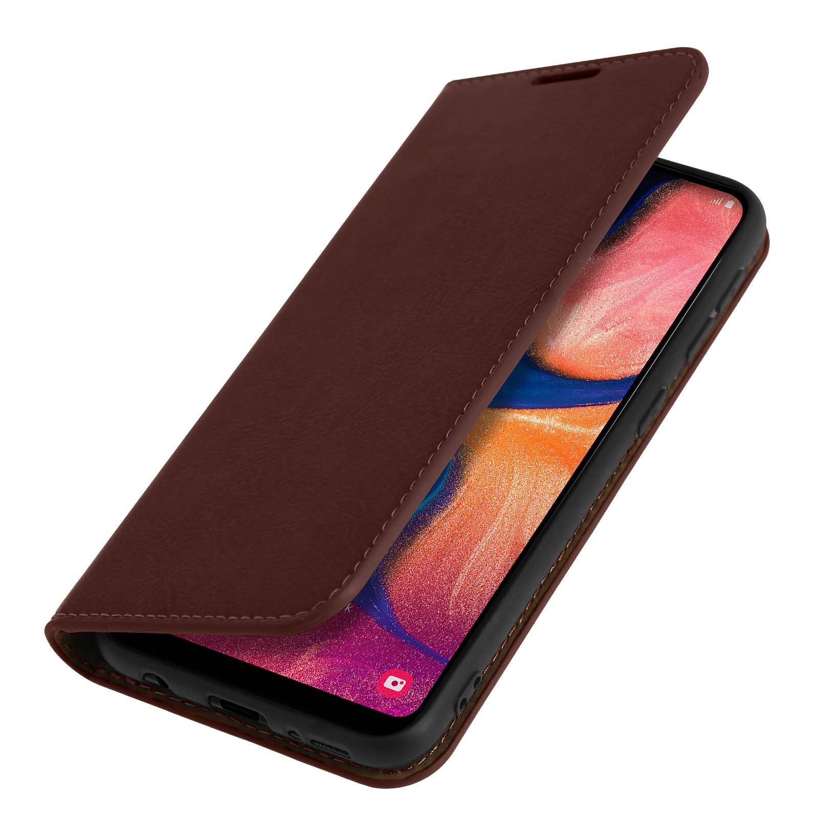 Étui pour Samsung Galaxy A20e Folio Cuir Véritable Porte cartes Support Vidéo-1