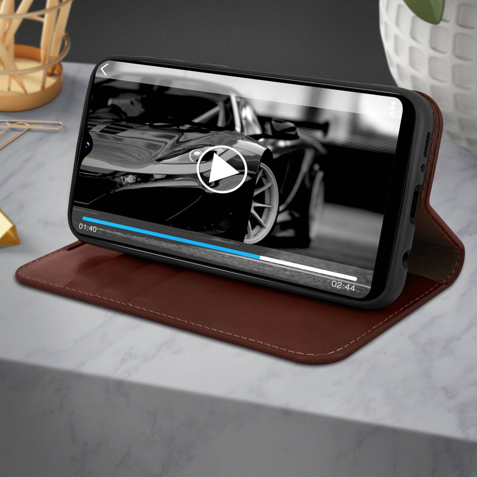 Étui pour Samsung Galaxy A20e Folio Cuir Véritable Porte cartes Support Vidéo-4