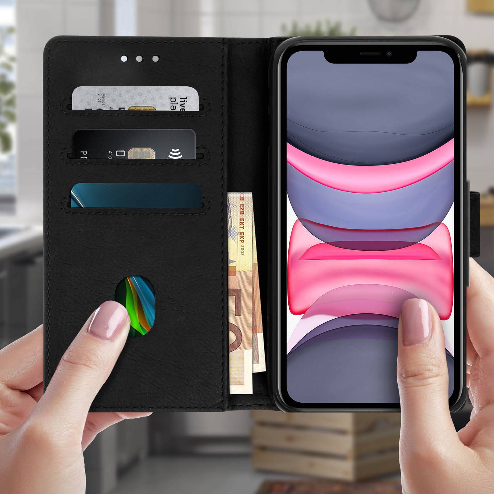 Étui pour iPhone 11 Housse Intégrale Porte-cartes Fonction Support-2