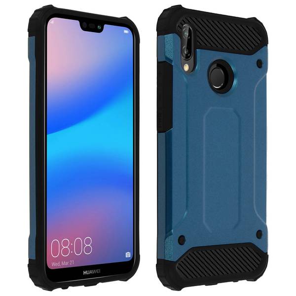 Coque pour Huawei P20 Lite Design Relief Bi-matière Robuste Antichute 1,8m