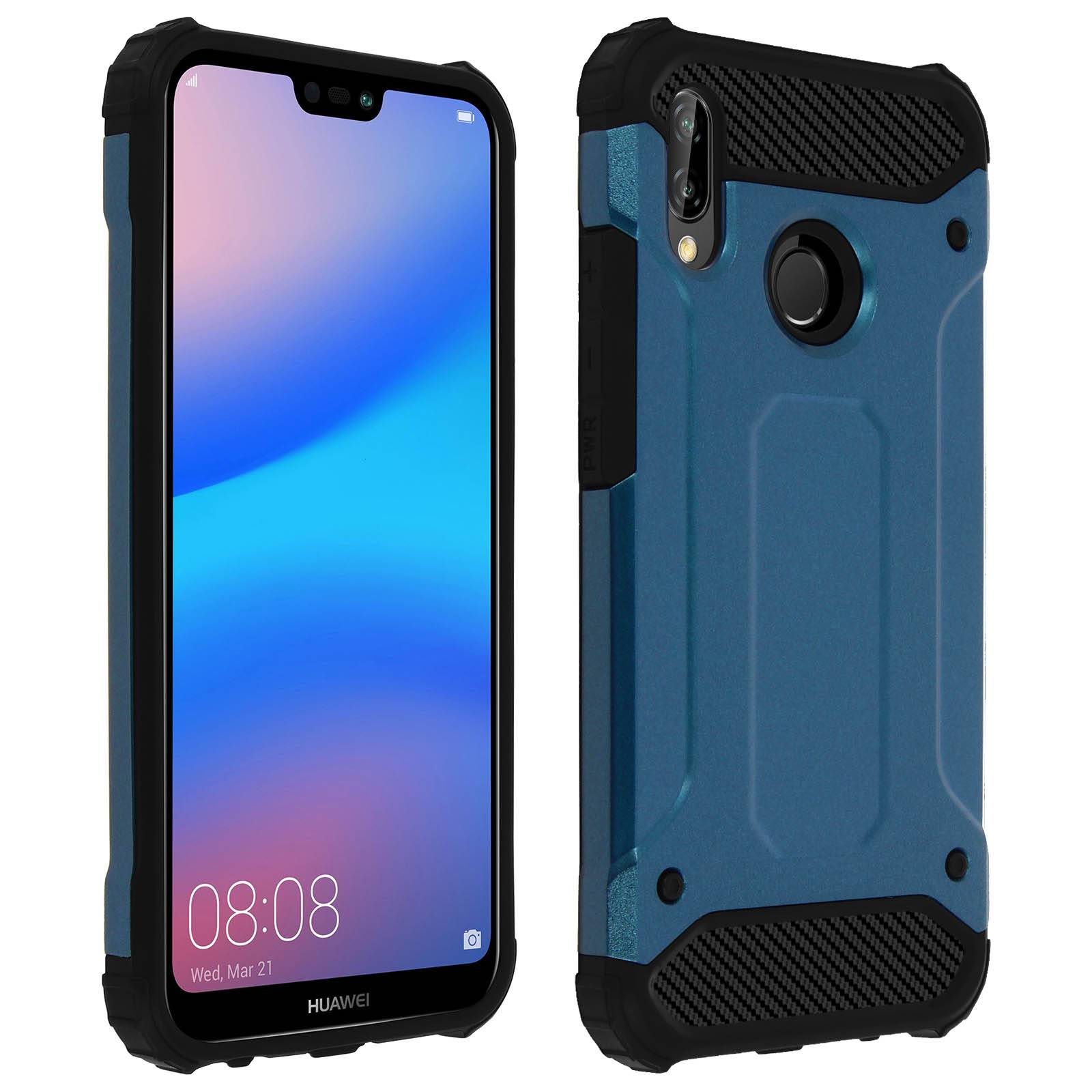 Coque pour Huawei P20 Lite Design Relief Bi-matière Robuste Antichute 1,8m-0