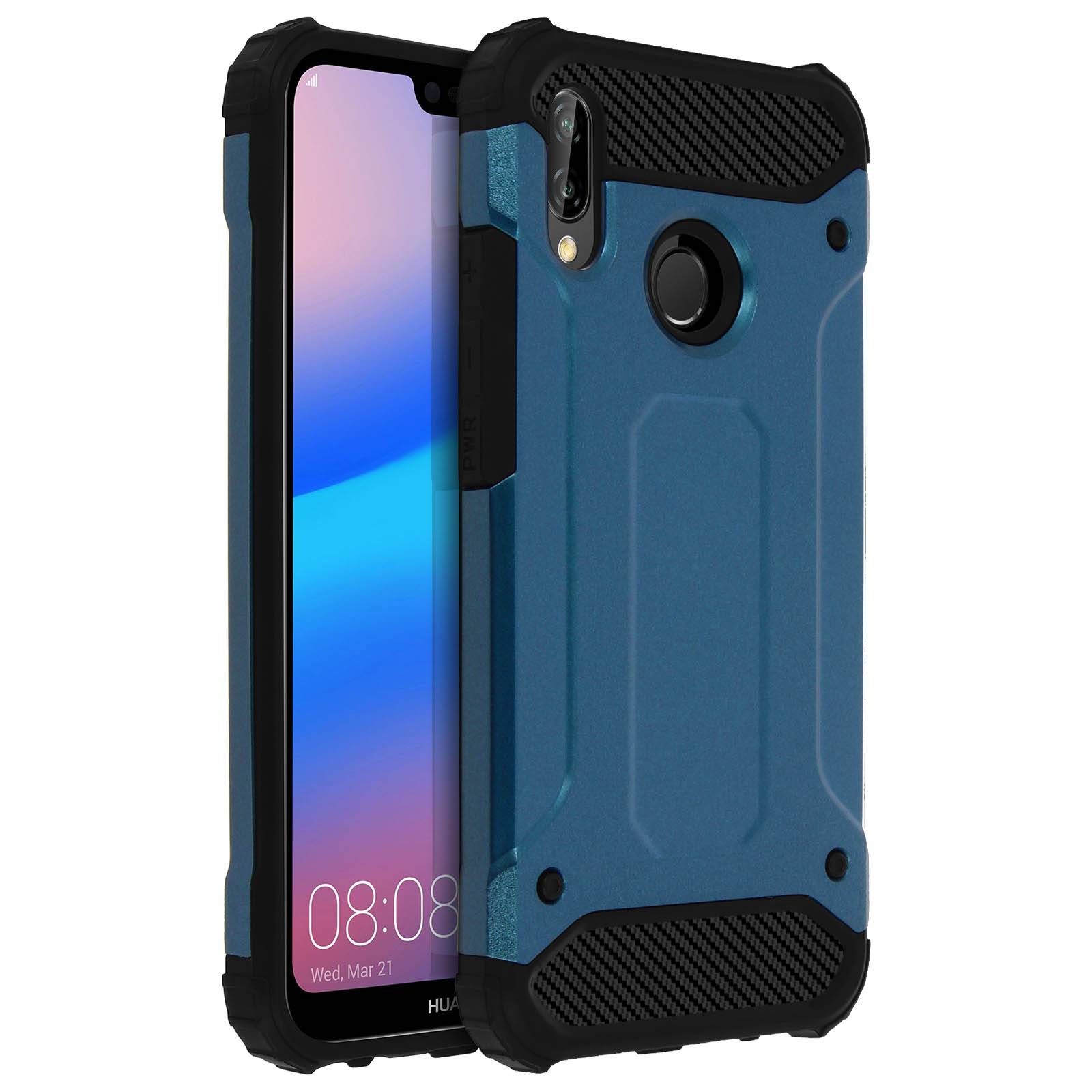 Coque pour Huawei P20 Lite Design Relief Bi-matière Robuste Antichute 1,8m-1