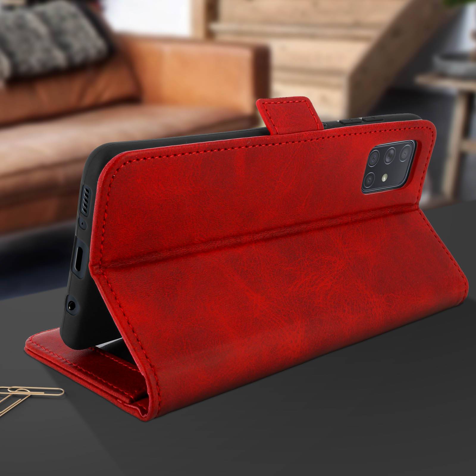 Housse pour Samsung Galaxy A51 Étui Folio Porte-cartes Fonction Support-4