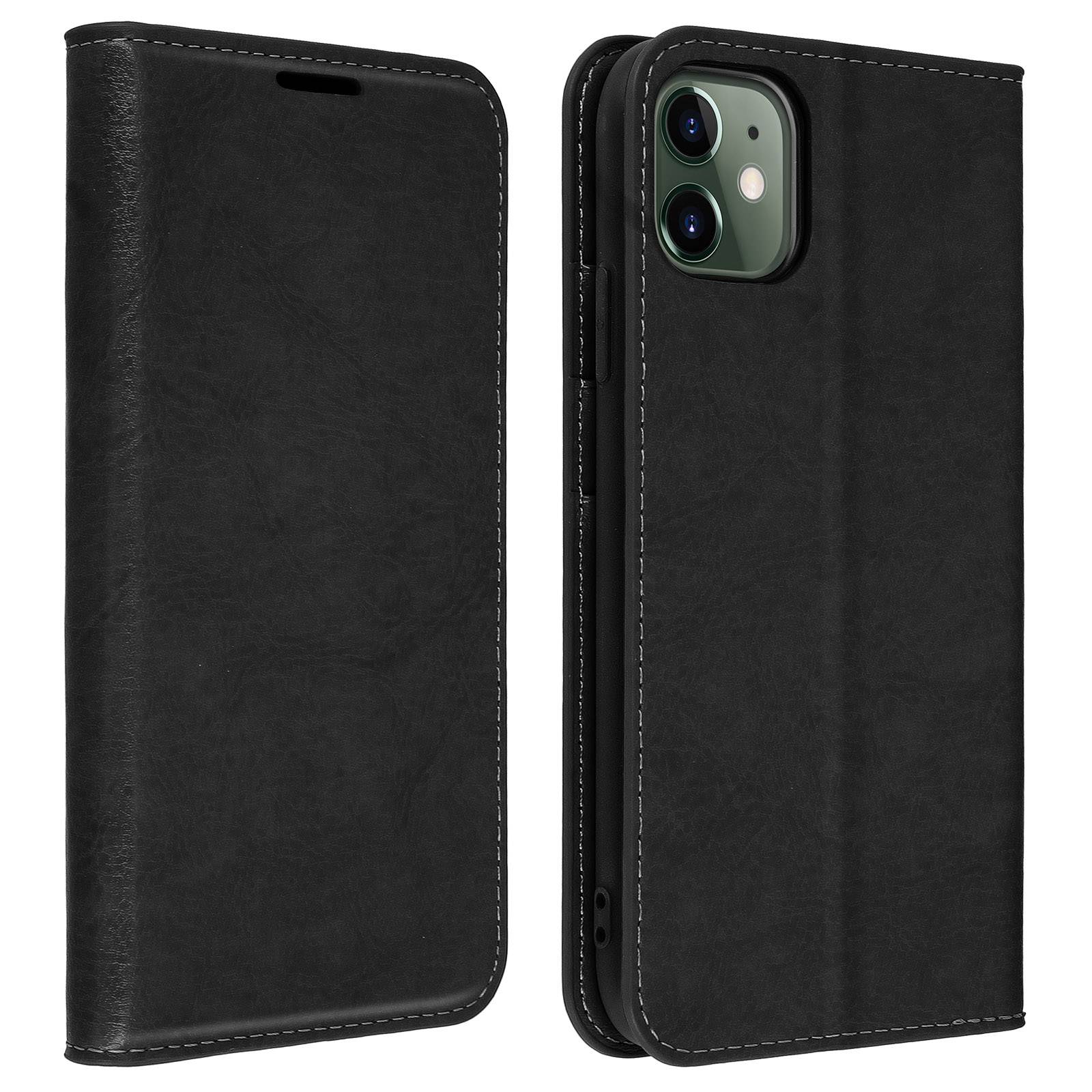 Étui pour iPhone 11 Folio Cuir Véritable Porte cartes Support Vidéo-0