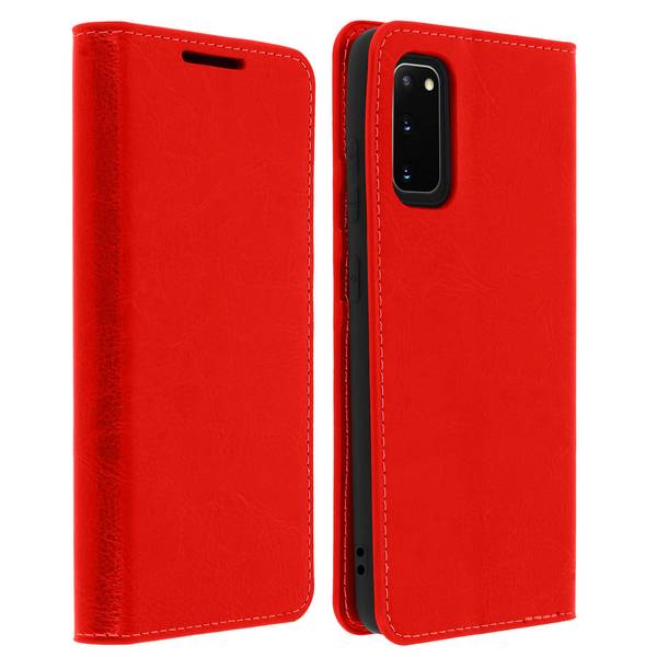 Étui pour Samsung Galaxy S20 Folio Cuir Véritable Porte cartes Support Vidéo