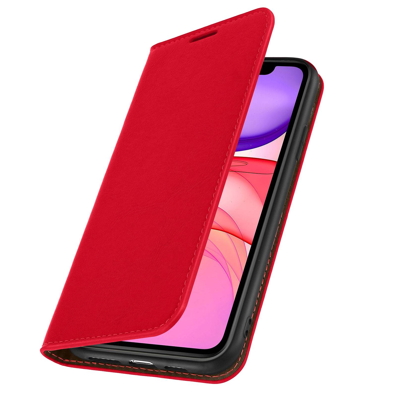 Étui pour iPhone 11 Folio Cuir Véritable Porte cartes Support Vidéo-1