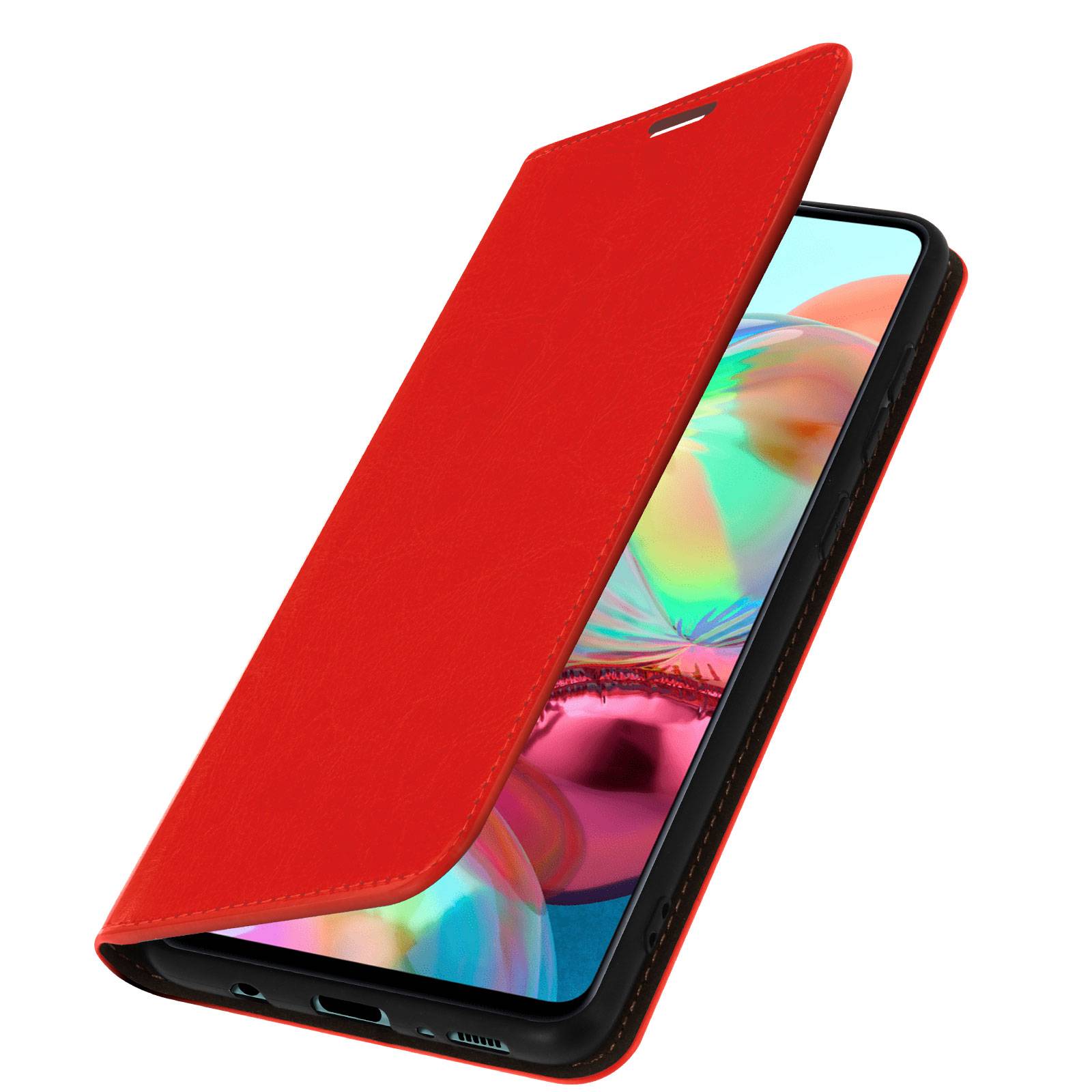 Étui pour Samsung Galaxy A51 Cuir Véritable Porte cartes Support Vidéo-1