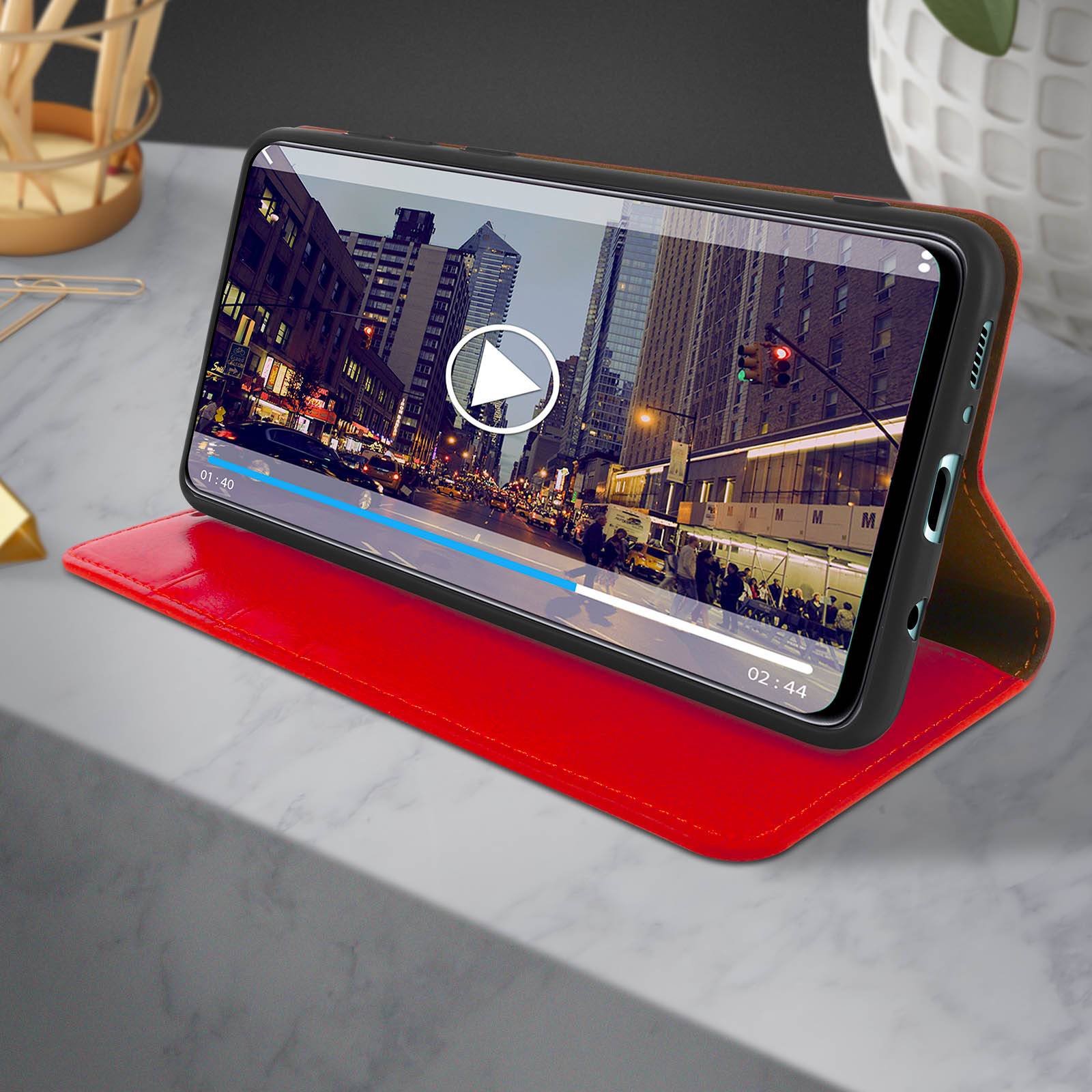 Étui pour Samsung Galaxy A51 Cuir Véritable Porte cartes Support Vidéo-4