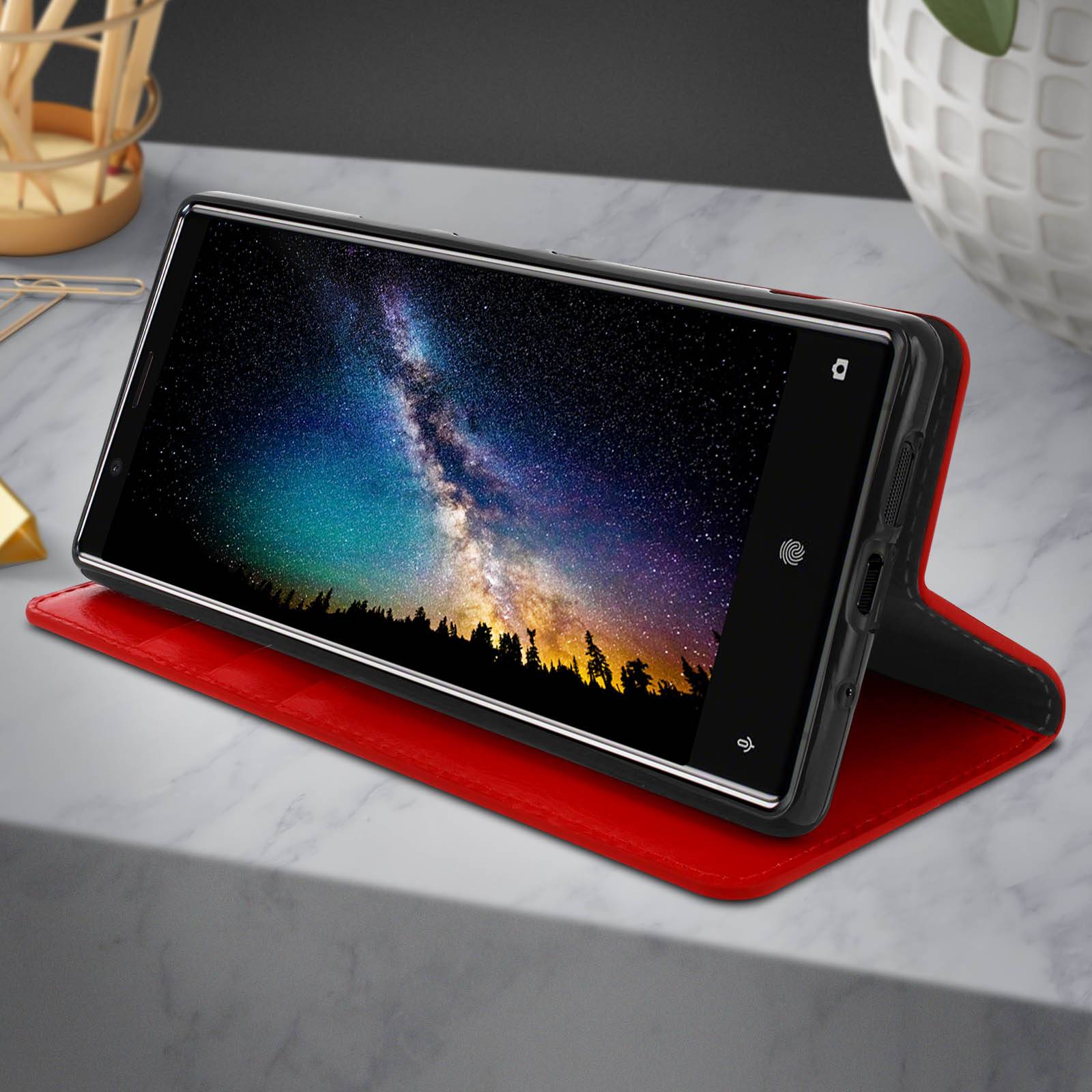 Étui pour Sony Xperia 5 Folio Cuir Véritable Porte cartes Support Vidéo-4