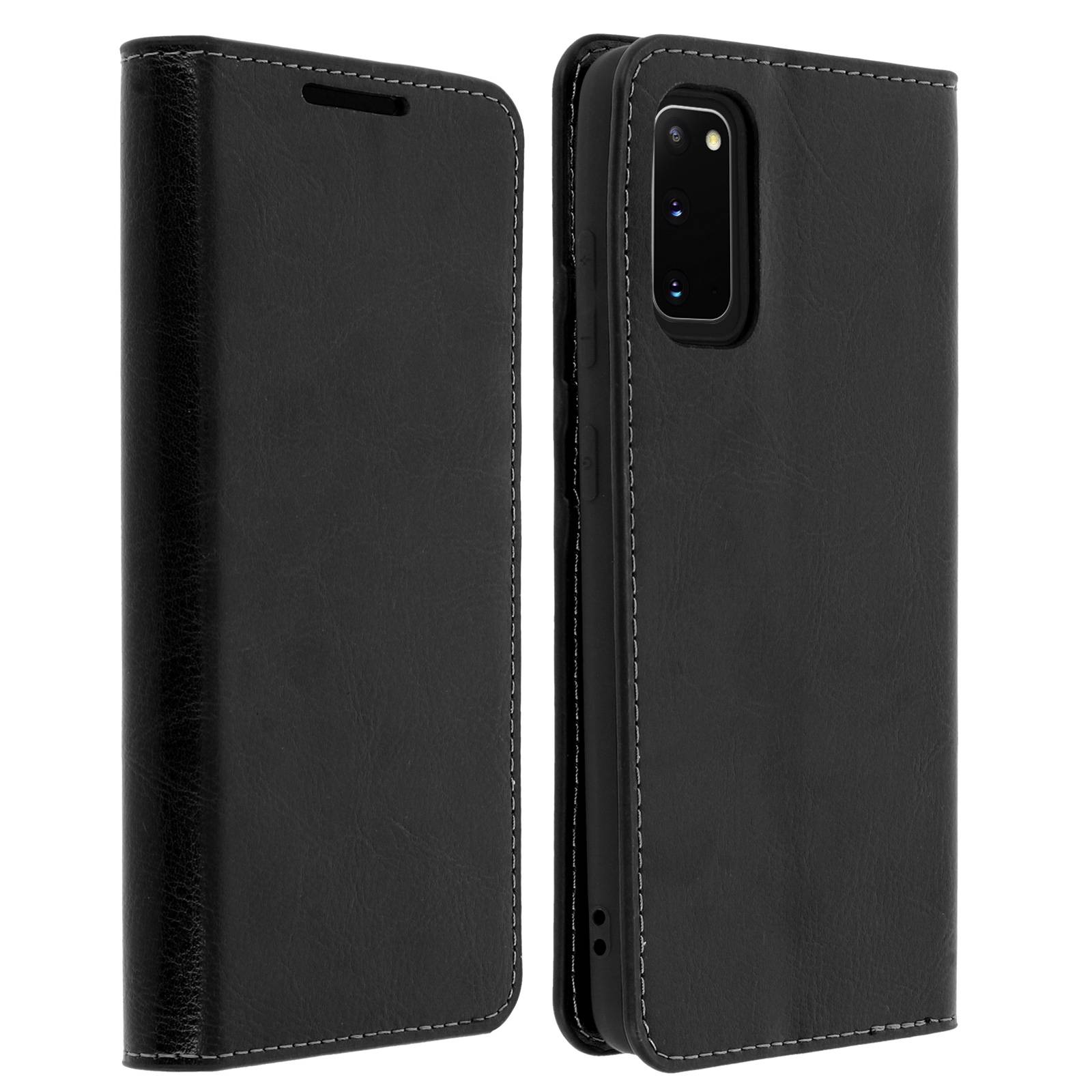 Étui pour Samsung Galaxy S20 Folio Cuir Véritable Porte cartes Support Vidéo-0