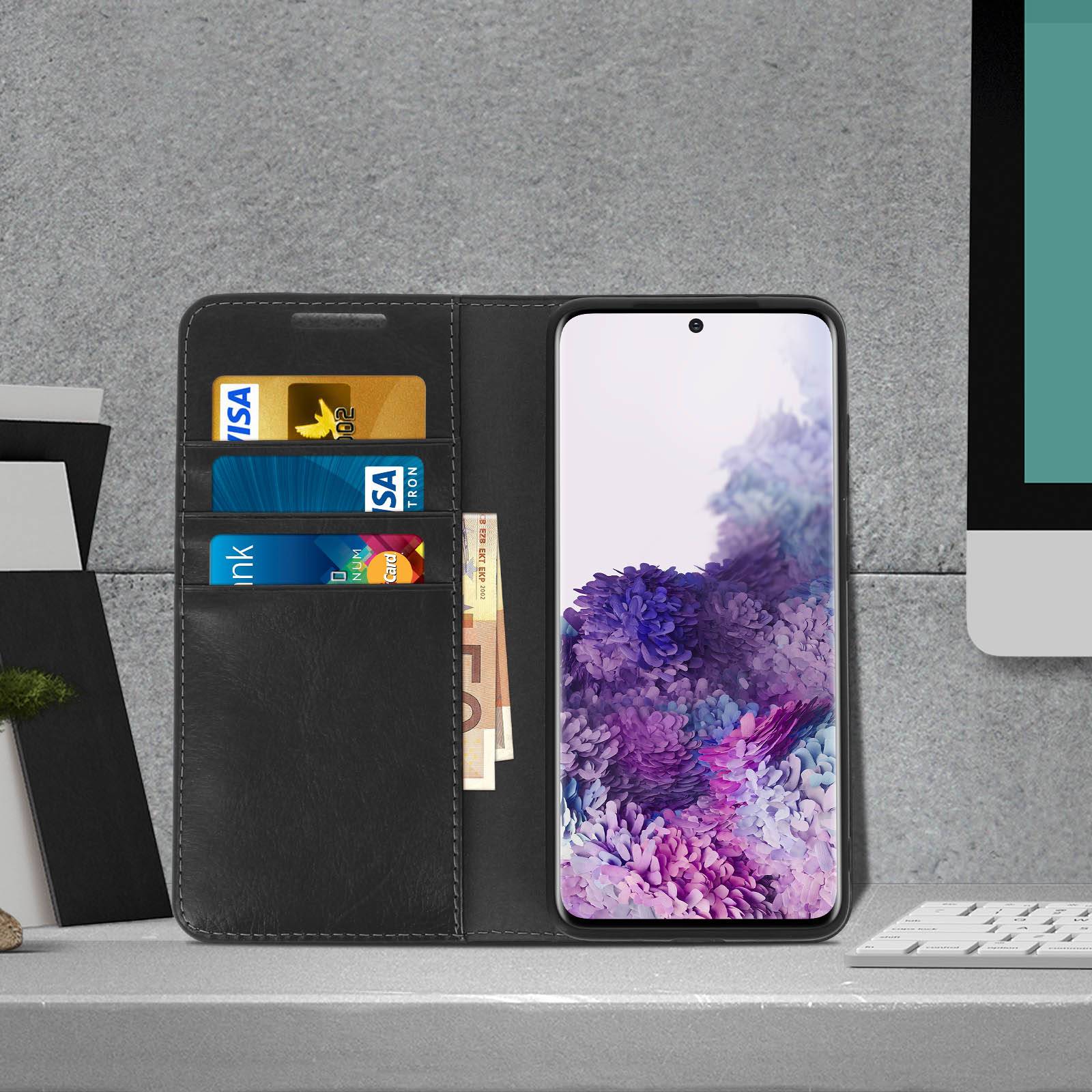 Étui pour Samsung Galaxy S20 Folio Cuir Véritable Porte cartes Support Vidéo-2