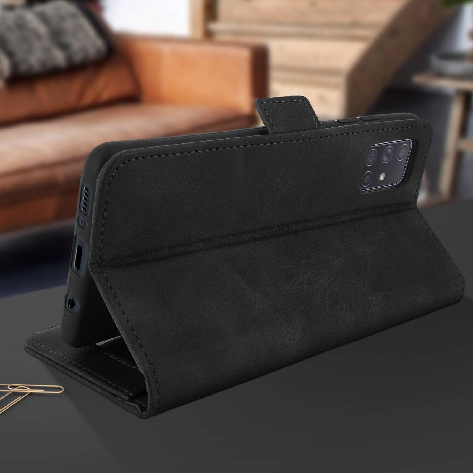 Housse pour Samsung Galaxy A51 Étui Folio Porte-cartes Fonction Support-4