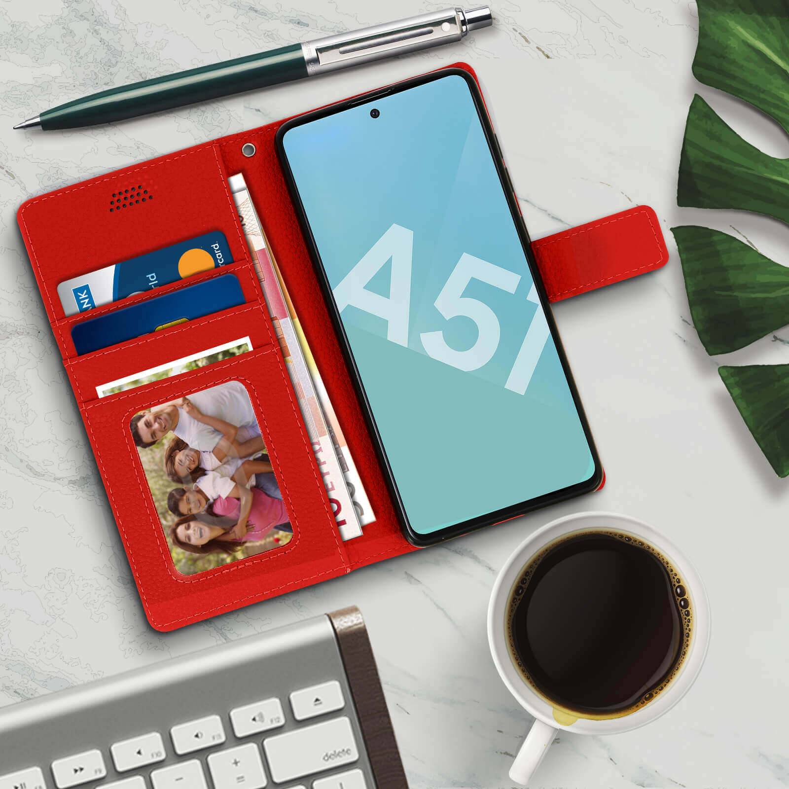 Housse pour Samsung Galaxy A51 Étui Porte carte Support Vidéo et Dragonne-2