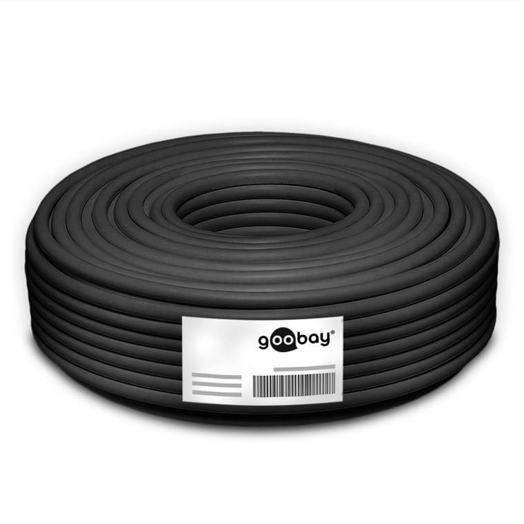 Câble réseau extérieur Goobay CAT 6A, S/FTP (PiMF), noir, 100m - conducteur cuivre (CU), AWG 23/1 (massif), gaine...-3