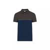 Polo bicolore écoresponsable manches courtes WK. Designed To Work Marine / Gris 5XL