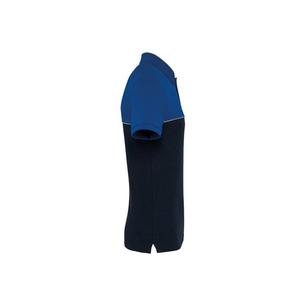 Polo bicolore écoresponsable manches courtes WK. Designed To Work Navy / Royal 4XL-2