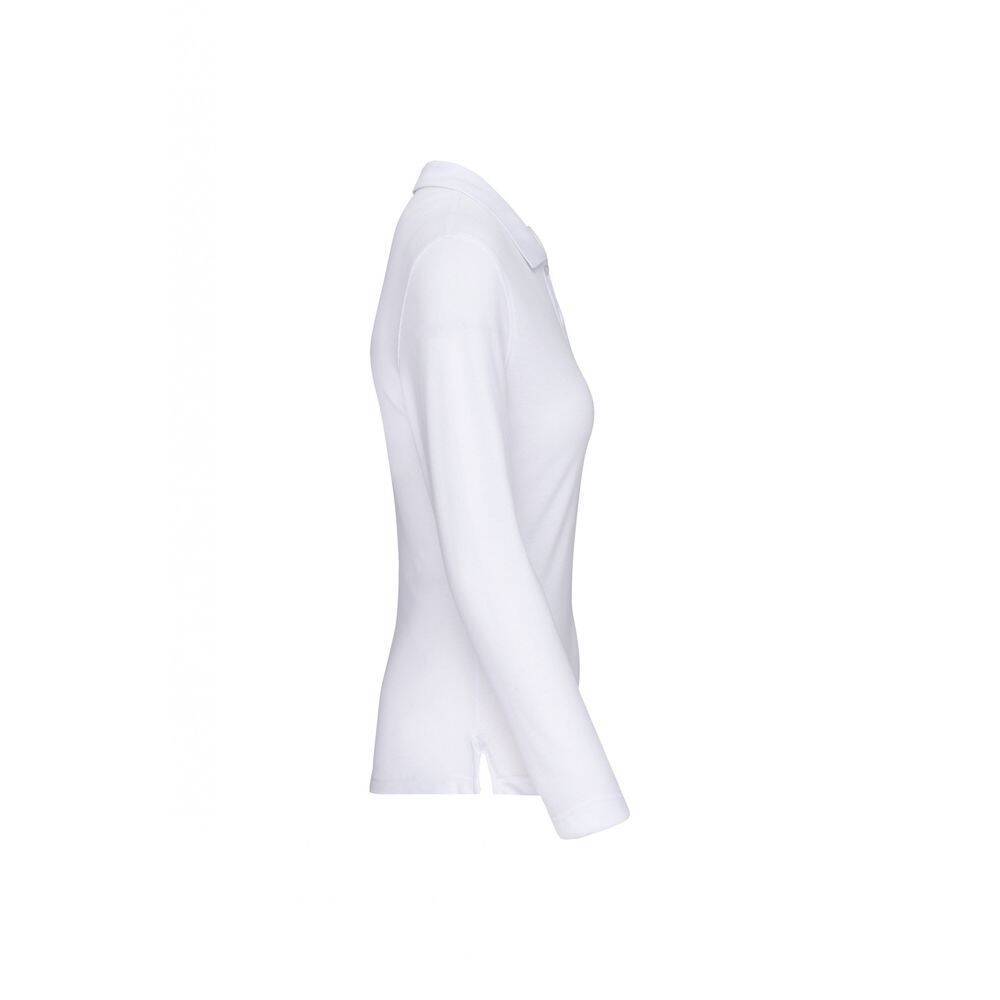 Polo manches longues femme WK. Designed To Work Blanc L-1