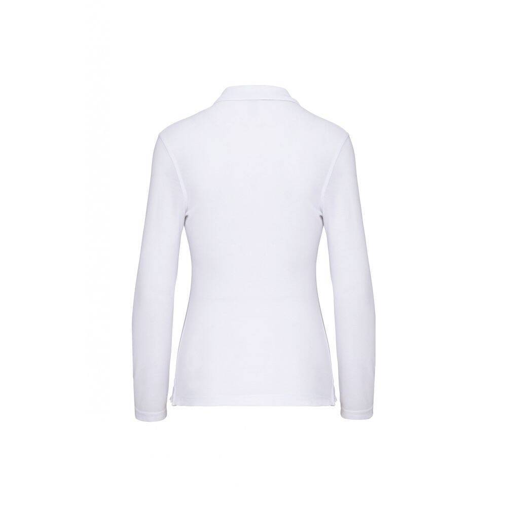 Polo manches longues femme WK. Designed To Work Blanc L-2