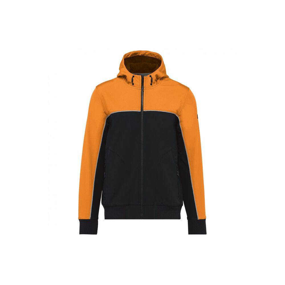 Veste de travail softshell bicolore BIONIC FINISH® ECO WK. Designed To Work Noir / Orange XXL-0