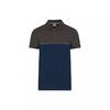 Polo bicolore écoresponsable manches courtes WK. Designed To Work Marine / Gris M