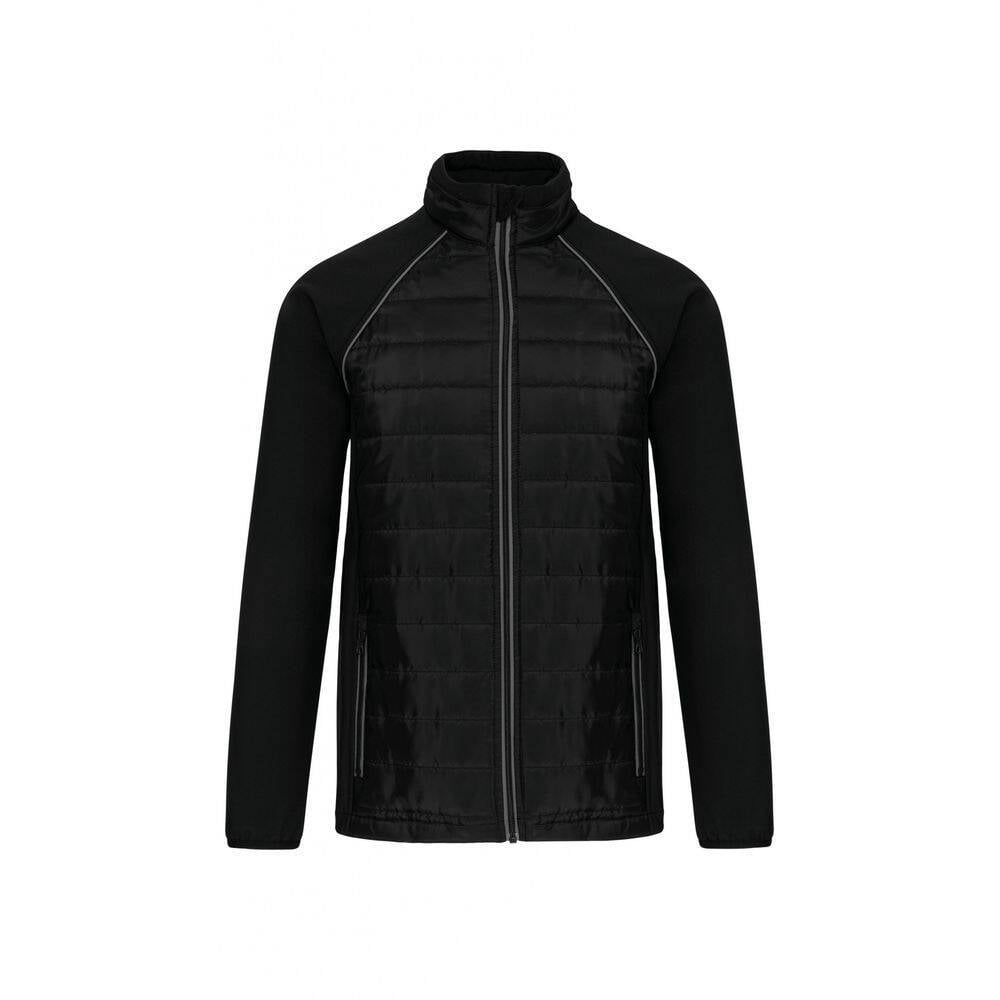 Veste DayToDay bi-matière unisexe WK. Designed To Work Noir / Argent 4XL-0
