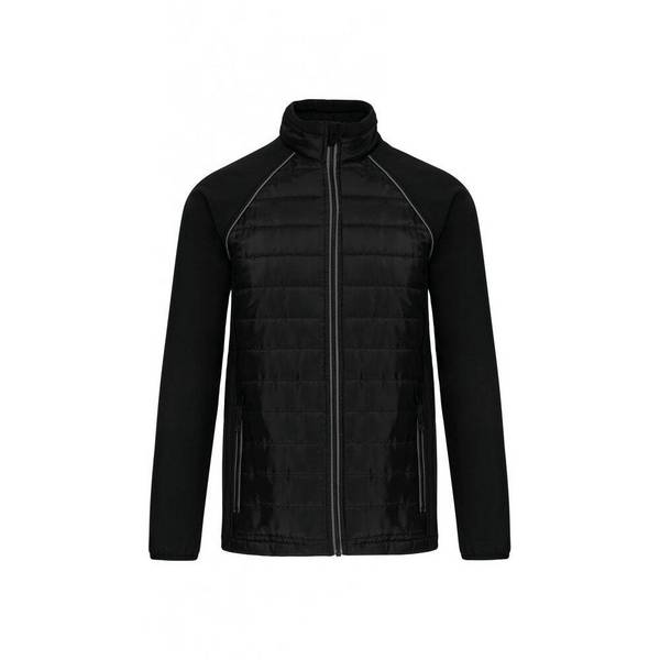 Veste DayToDay bi-matière unisexe WK. Designed To Work Noir / Argent 4XL