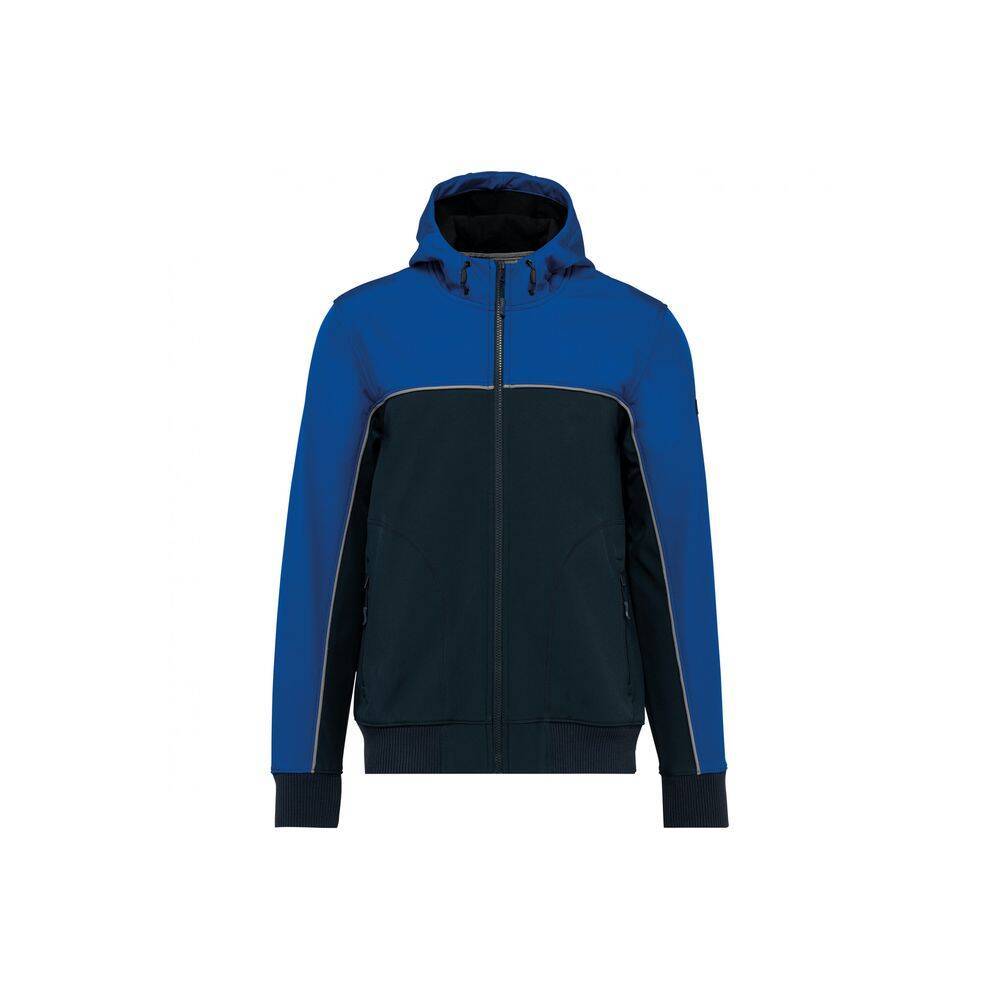 Veste de travail softshell bicolore BIONIC FINISH® ECO WK. Designed To Work Marine / Bleu Royal M-0