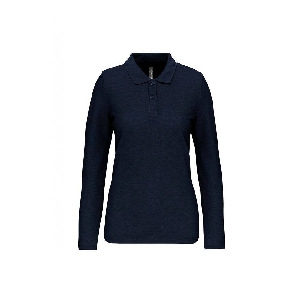 Polo manches longues femme WK. Designed To Work Bleu Marine L