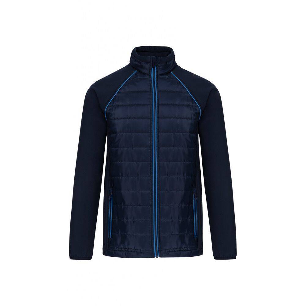 Veste DayToDay bi-matière unisexe WK. Designed To Work Bleu Marine / Bleu Royal 4XL