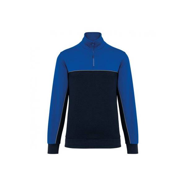 Sweat-shirt écoresponsable à col zippé WK. Designed To Work Marine / Bleu Royal XL