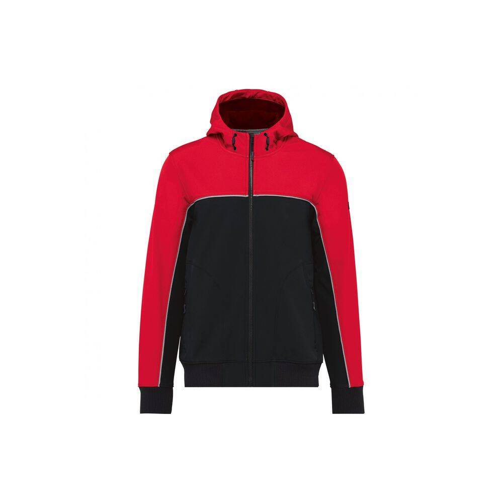 Veste de travail softshell bicolore BIONIC FINISH® ECO WK. Designed To Work Noir / Rouge XXL-0