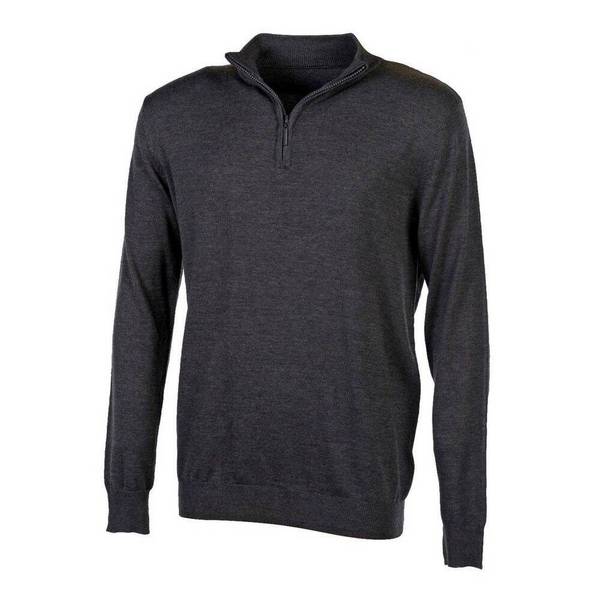 Pull de travail col zippé Pen duick Gris Foncé S