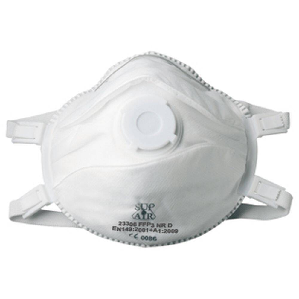 Masque respiratoire coque avec valve Sup Air FFP3 NR SL (lot de 5 masques) Blanc Unique-0