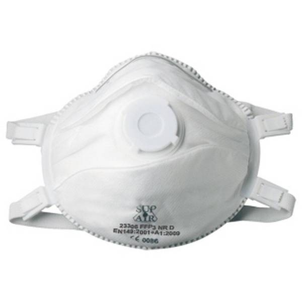 Masque respiratoire coque avec valve Sup Air FFP3 NR SL (lot de 5 masques) Blanc Unique