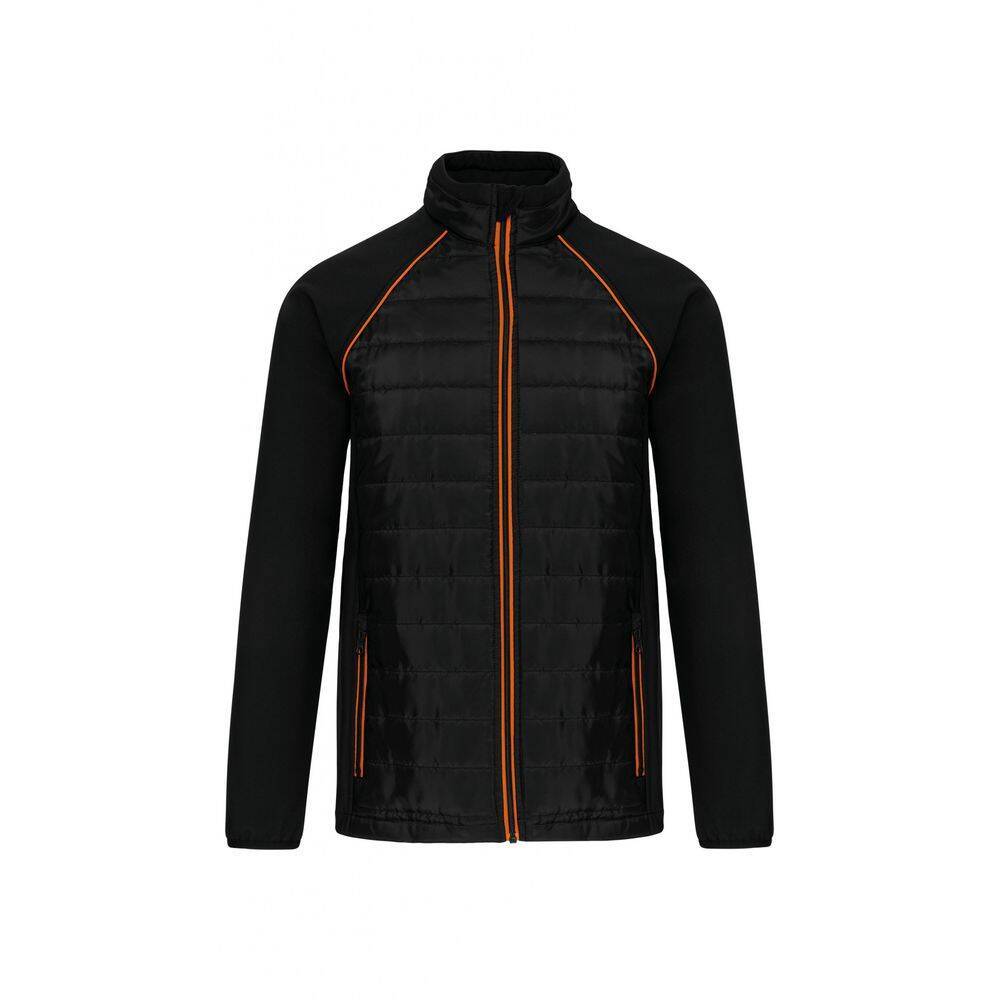 Veste DayToDay bi-matière unisexe WK. Designed To Work Noir / Orange 4XL-0