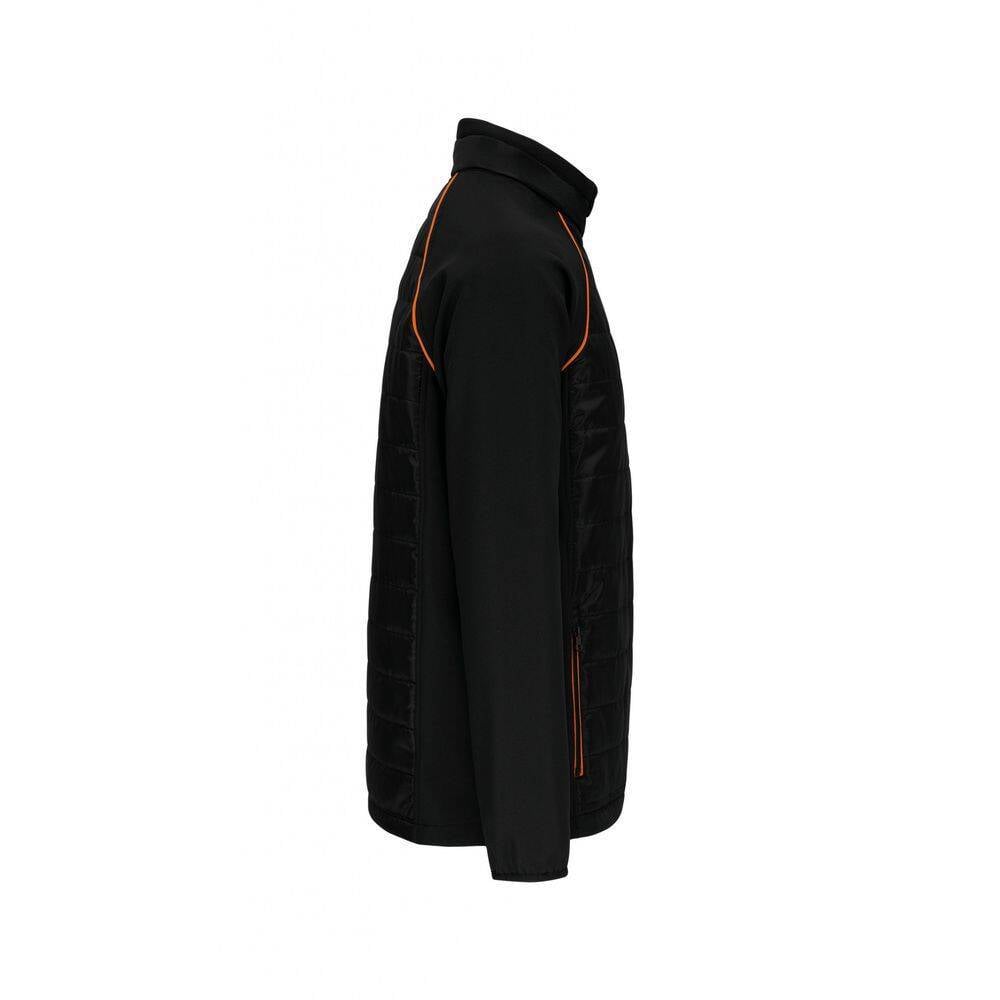 Veste DayToDay bi-matière unisexe WK. Designed To Work Noir / Orange 4XL-1