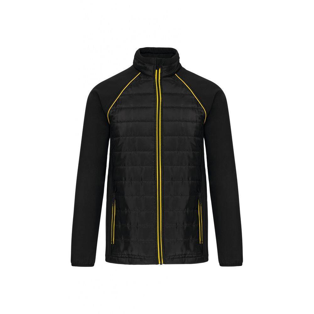 Veste DayToDay bi-matière unisexe WK. Designed To Work Noir / Jaune XXL-0
