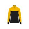 Sweat-shirt écoresponsable à col zippé WK. Designed To Work Noir / Jaune 4XL