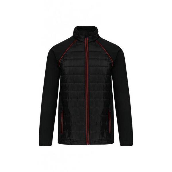 Veste DayToDay bi-matière unisexe WK. Designed To Work Noir / Rouge M