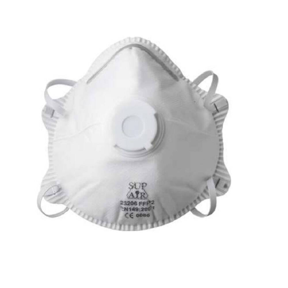 Masque respiratoire coque avec valve Sup Air FFP2 D NR SL (boîte de 10) Blanc Unique-0