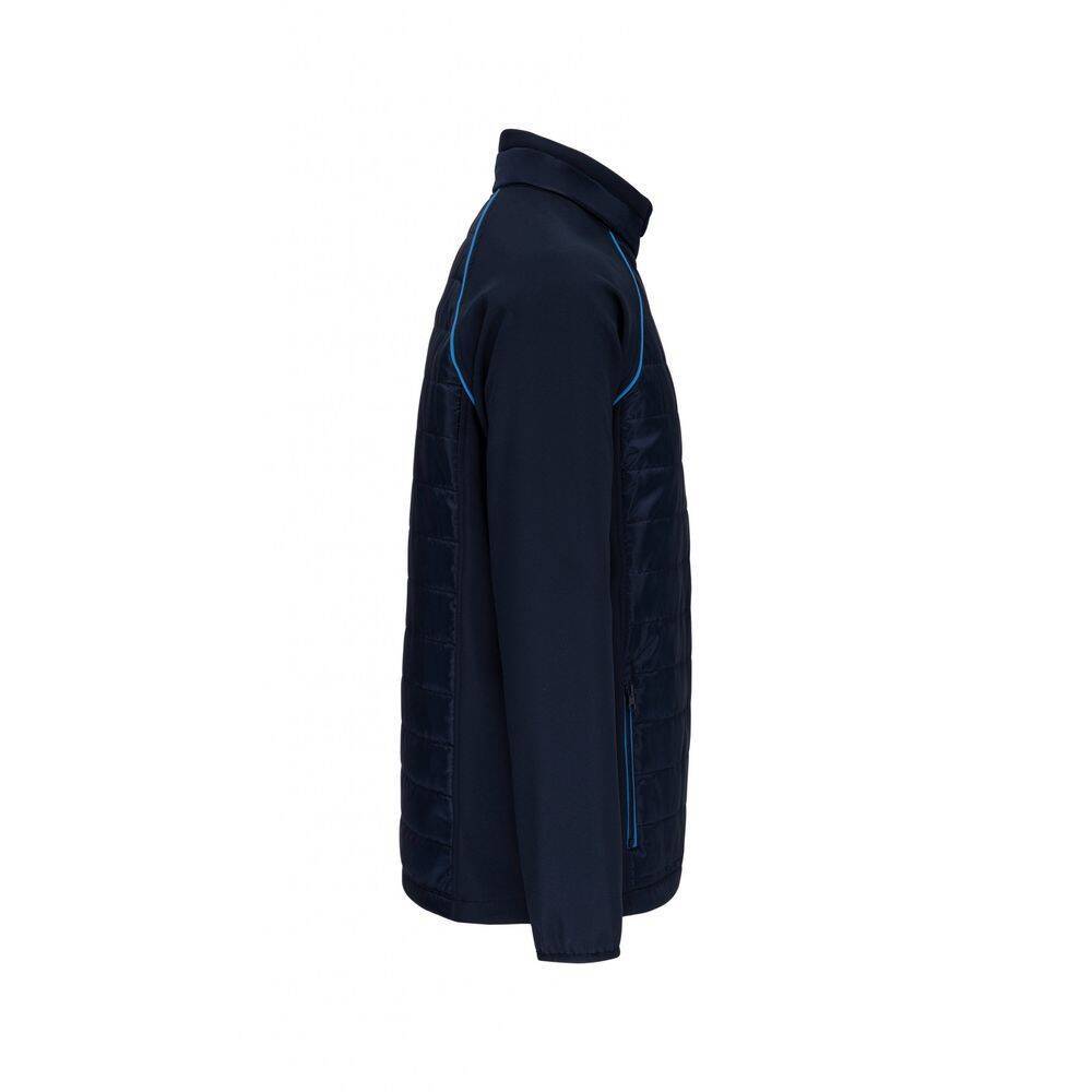 Veste DayToDay bi-matière unisexe WK. Designed To Work Bleu Marine / Bleu Royal L-1