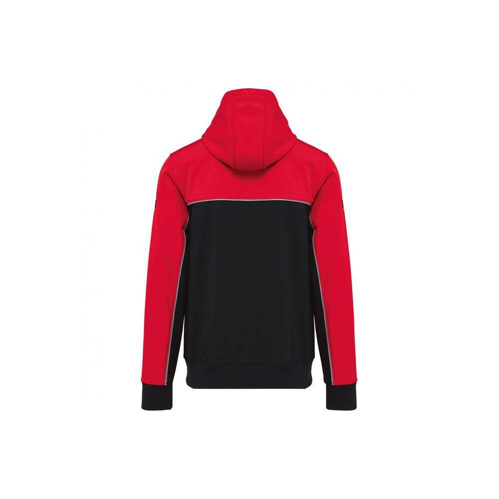 Veste de travail softshell bicolore BIONIC FINISH® ECO WK. Designed To Work Noir / Rouge XS-1